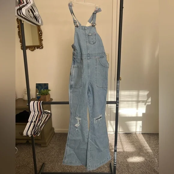 Lee Factory European Women's Denim Overalls - Picture 2 of 5